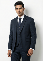 Traingle Men’s Powder Blue Slim-Fit Ensemble