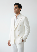 The Ivory Double-Breasted Statement Suit