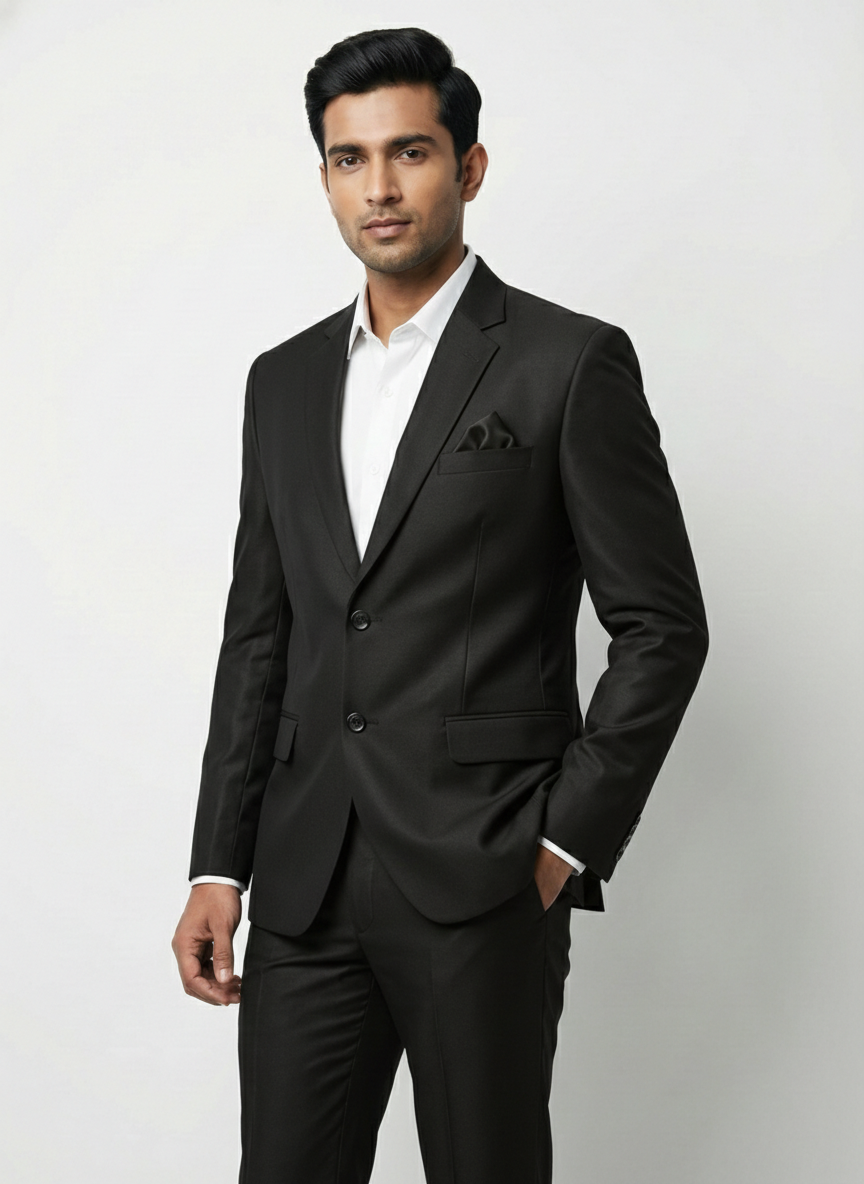 Triangle | The Signature Midnight Black Slim-Fit Suit