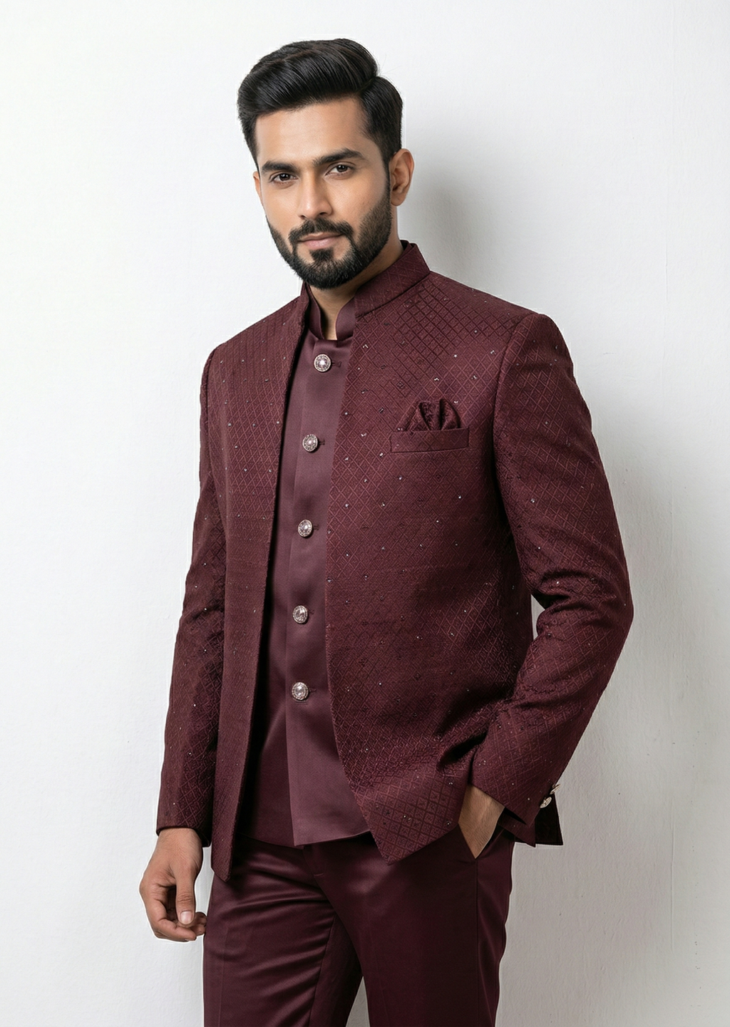 Traingle Indo-Western Jodhpuri Ensemble