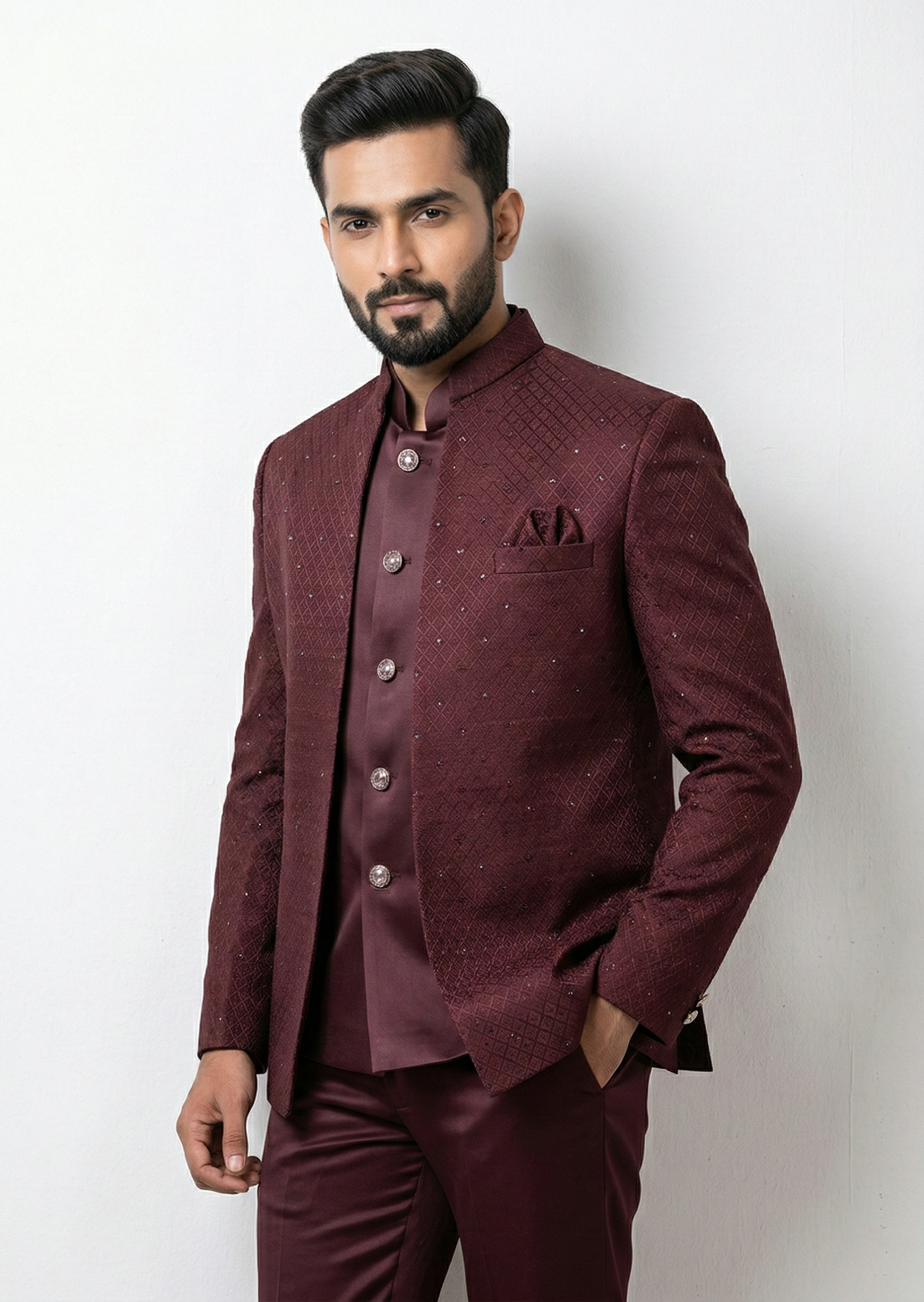 Traingle Indo-Western Jodhpuri Ensemble