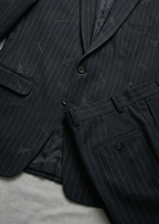 Triangle | Men’s Signature Black Pinstripe Jacquard 2-Piece Suit