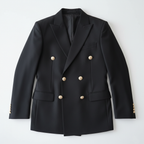 The Traingle Signature Noir Double-Breasted Blazer