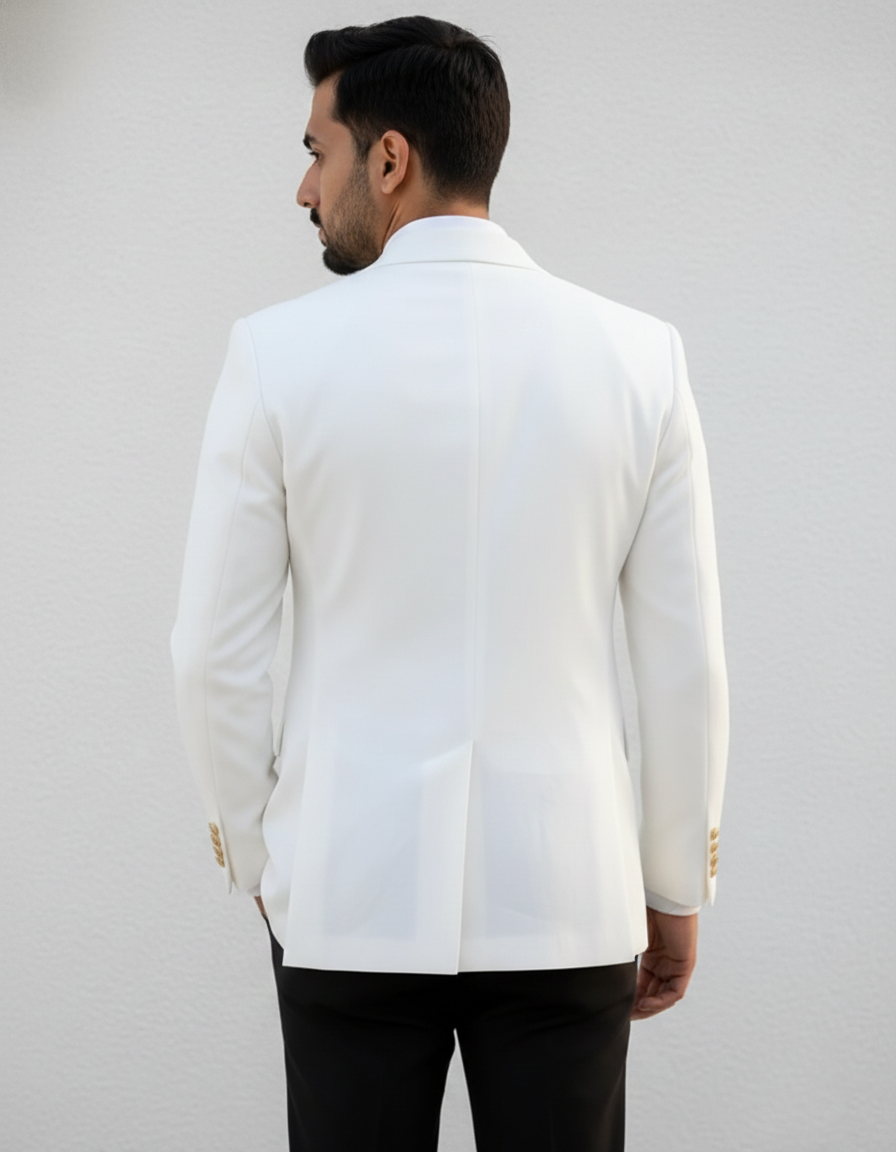 The "Regal Ivory" Double-Breasted Ensemble