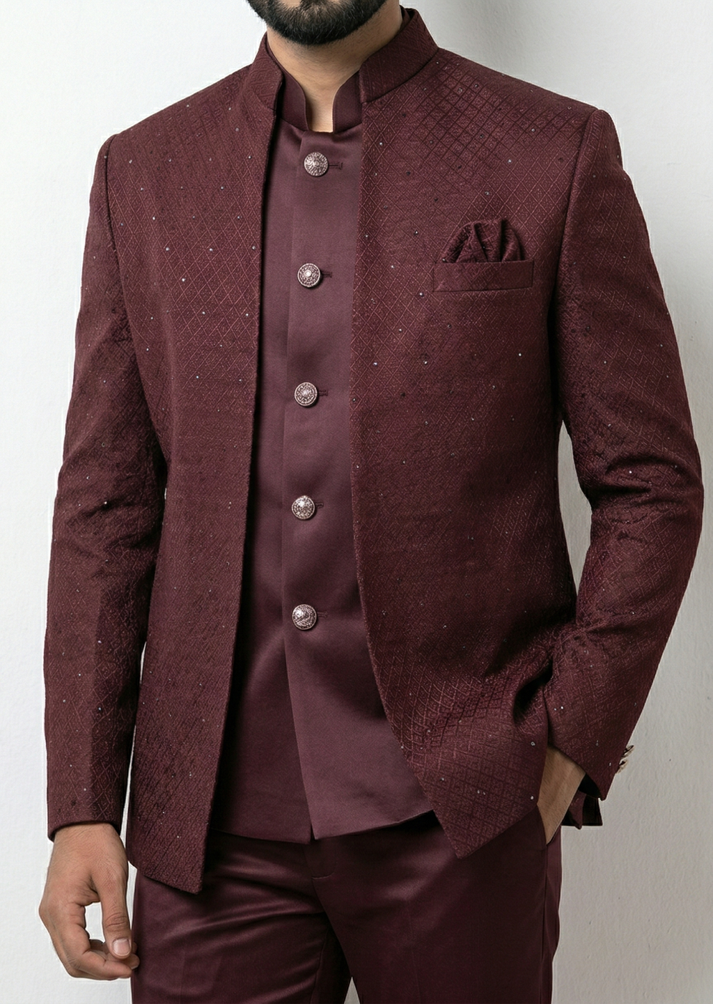 Traingle Indo-Western Jodhpuri Ensemble