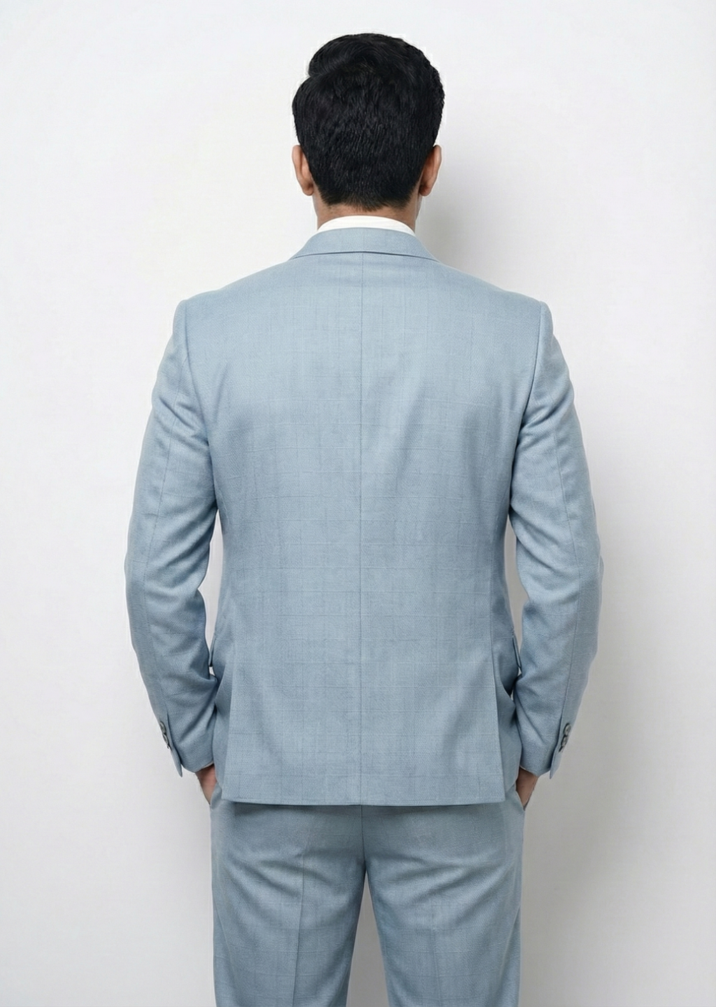 Traingle Men’s Powder Blue Slim-Fit Ensemble