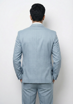 Traingle Men’s Powder Blue Slim-Fit Ensemble