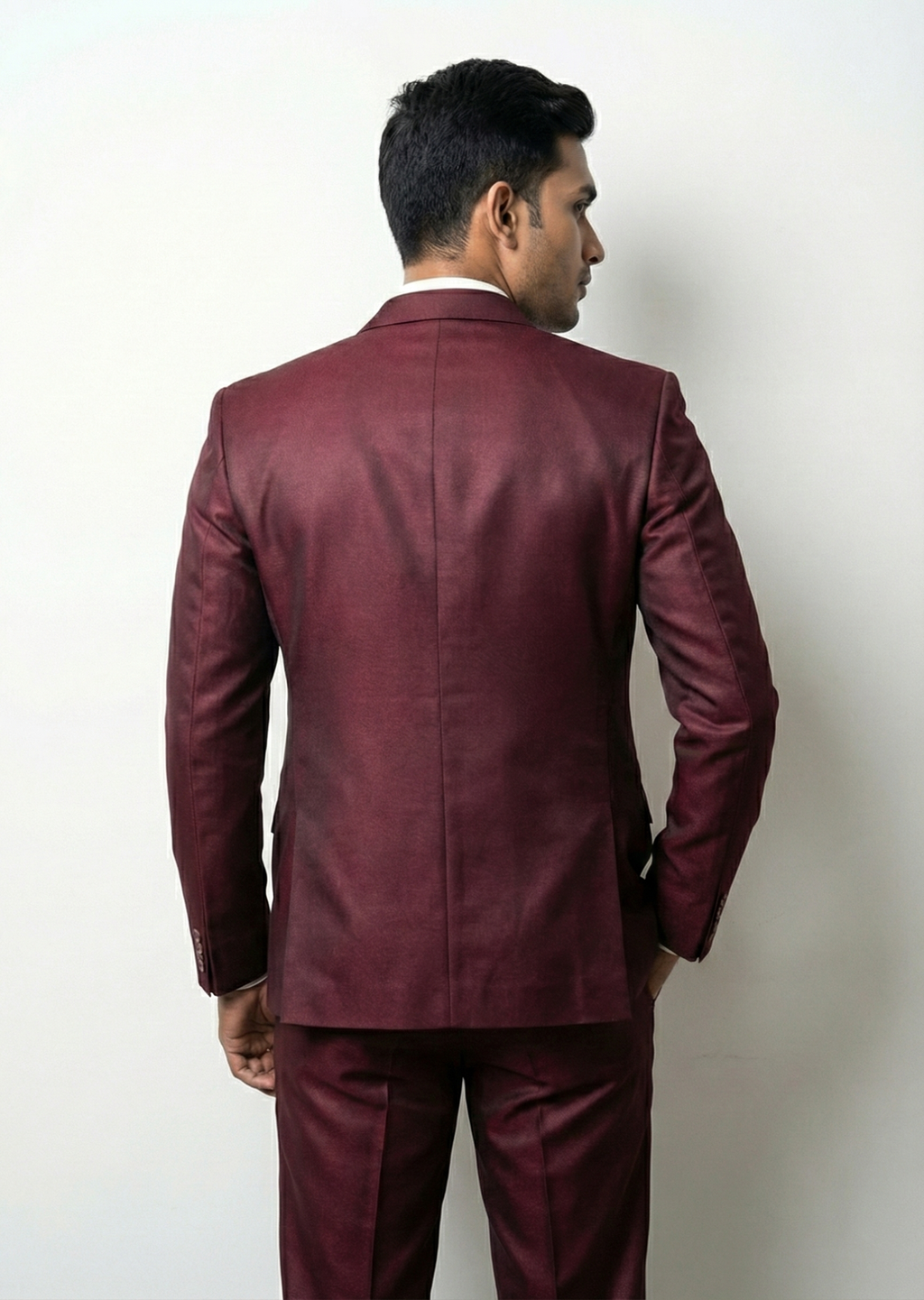 Traingle Men's Designer 3-Piece Formal Suit - Jacket, Vest & Trousers Set