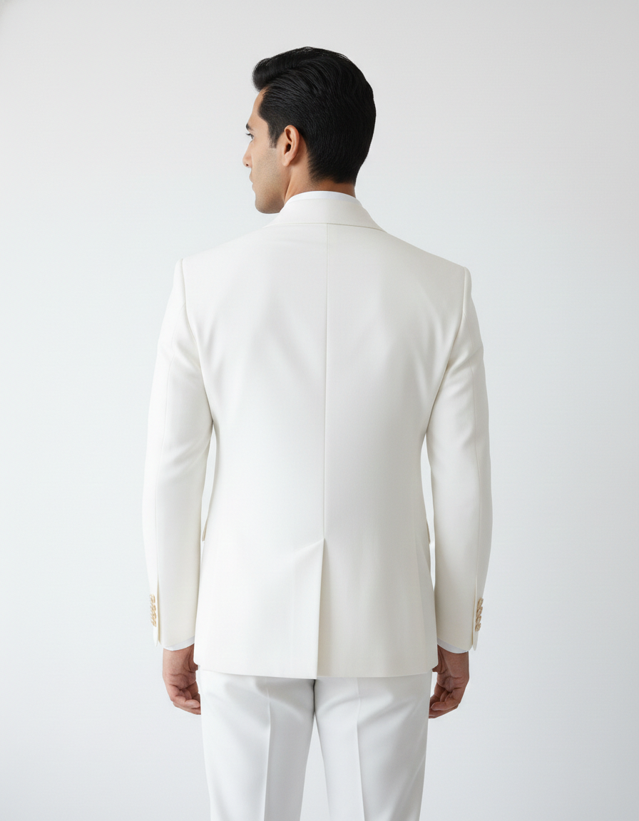 The Ivory Double-Breasted Statement Suit