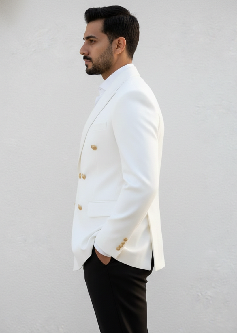 The "Regal Ivory" Double-Breasted Ensemble