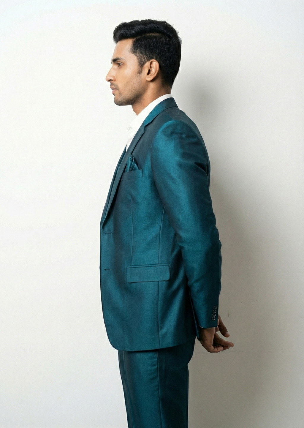 Traingle Men's Designer 3-Piece Formal Suit - Jacket, Vest & Trousers Set