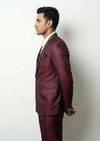 Traingle Men's Designer 3-Piece Formal Suit - Jacket, Vest & Trousers Set