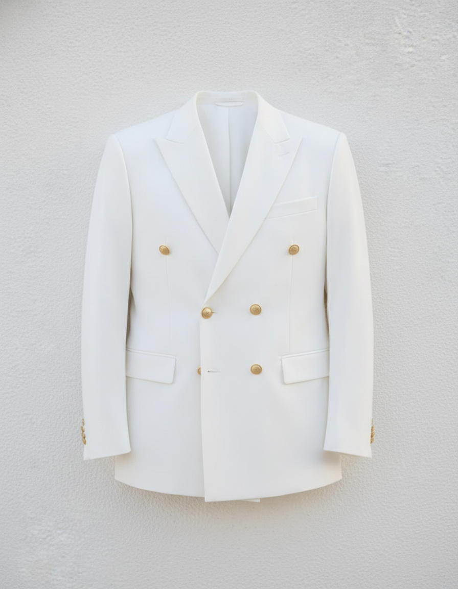 The "Regal Ivory" Double-Breasted Ensemble