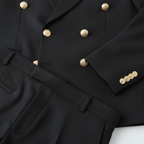 The Traingle Signature Noir Double-Breasted Suit