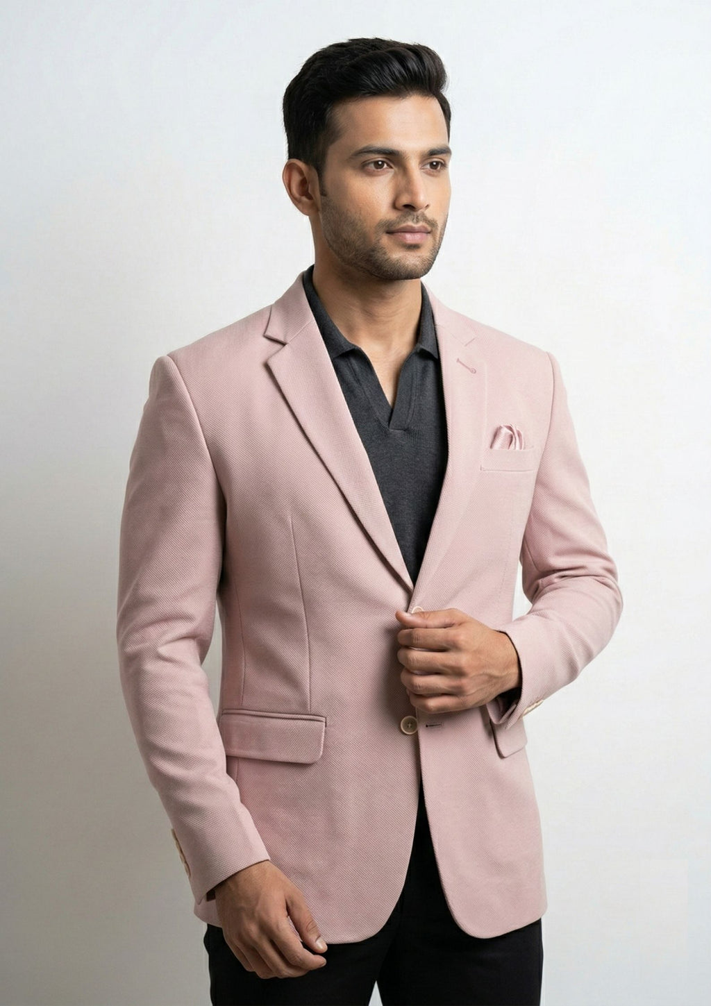 Men's Tailored Single-Breasted Blazer