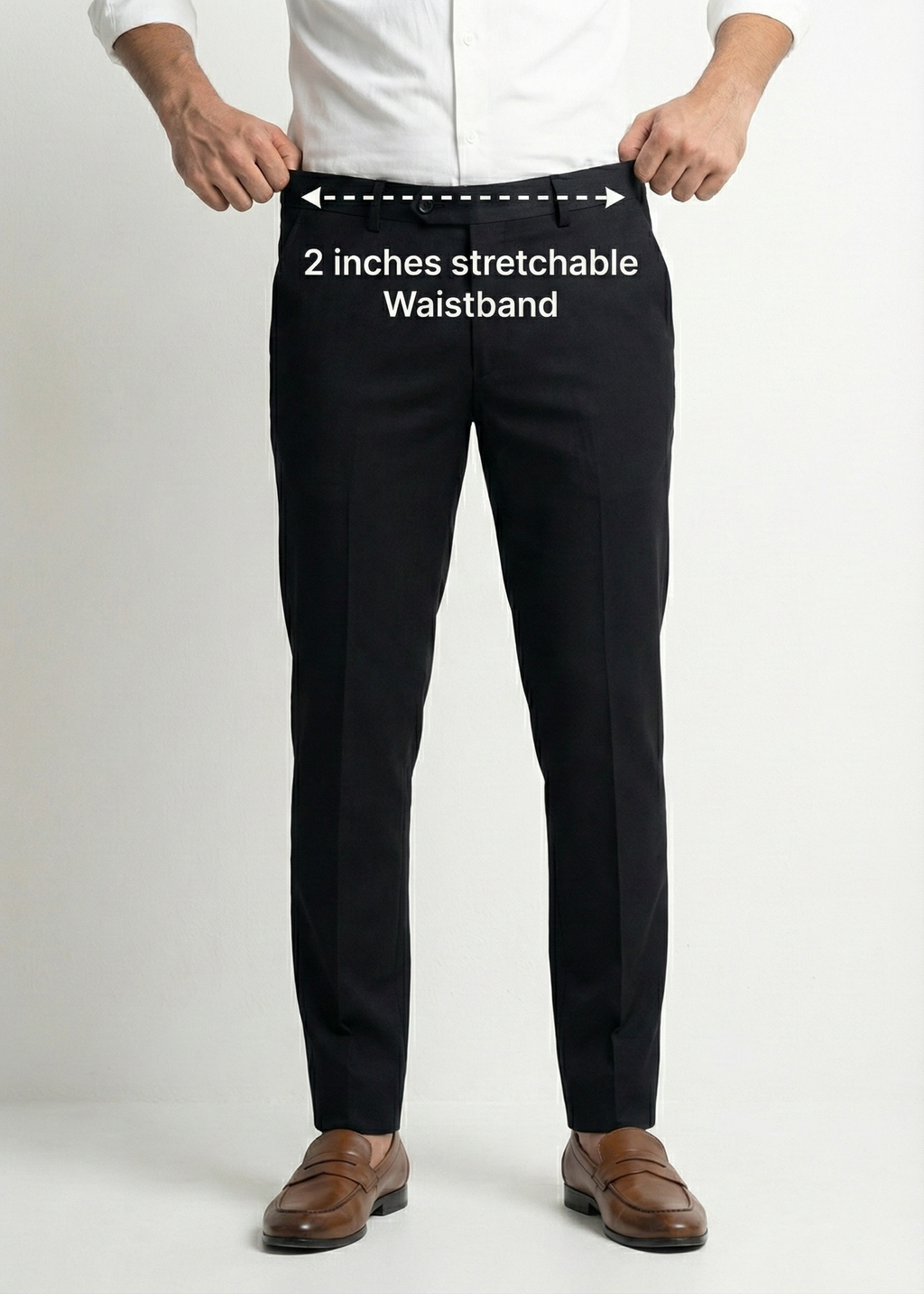 Flexiwaist Formal Pant for Men | Comfortable Stretch Waist | Office & Business Wear