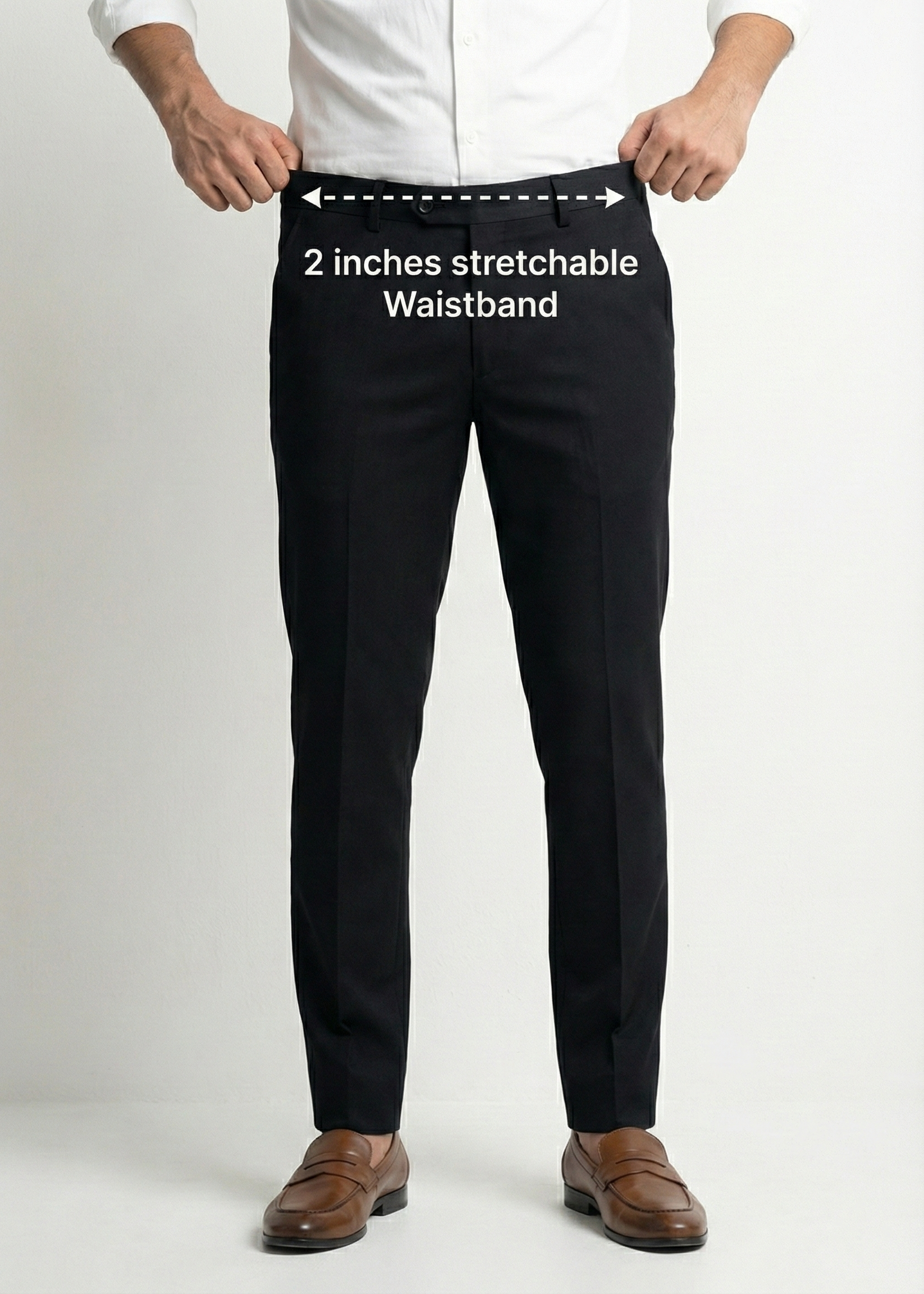 Flexiwaist Formal Pant for Men | Comfortable Stretch Waist | Office & Business Wear