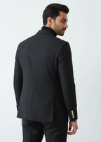 The Traingle Signature Noir Double-Breasted Suit