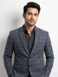 Triangle Premium Grey Textured Blazer
