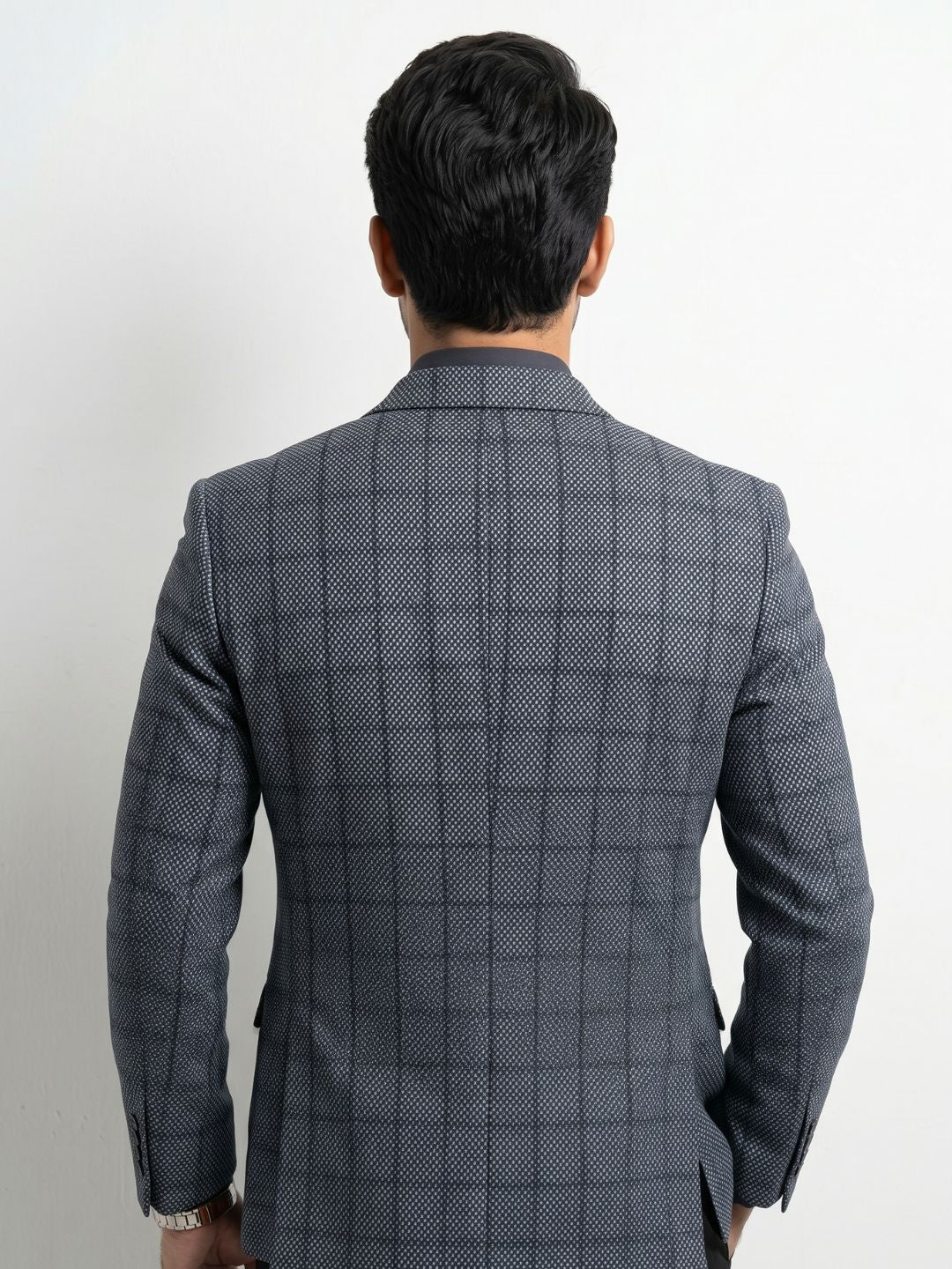 Triangle Premium Grey Textured Blazer