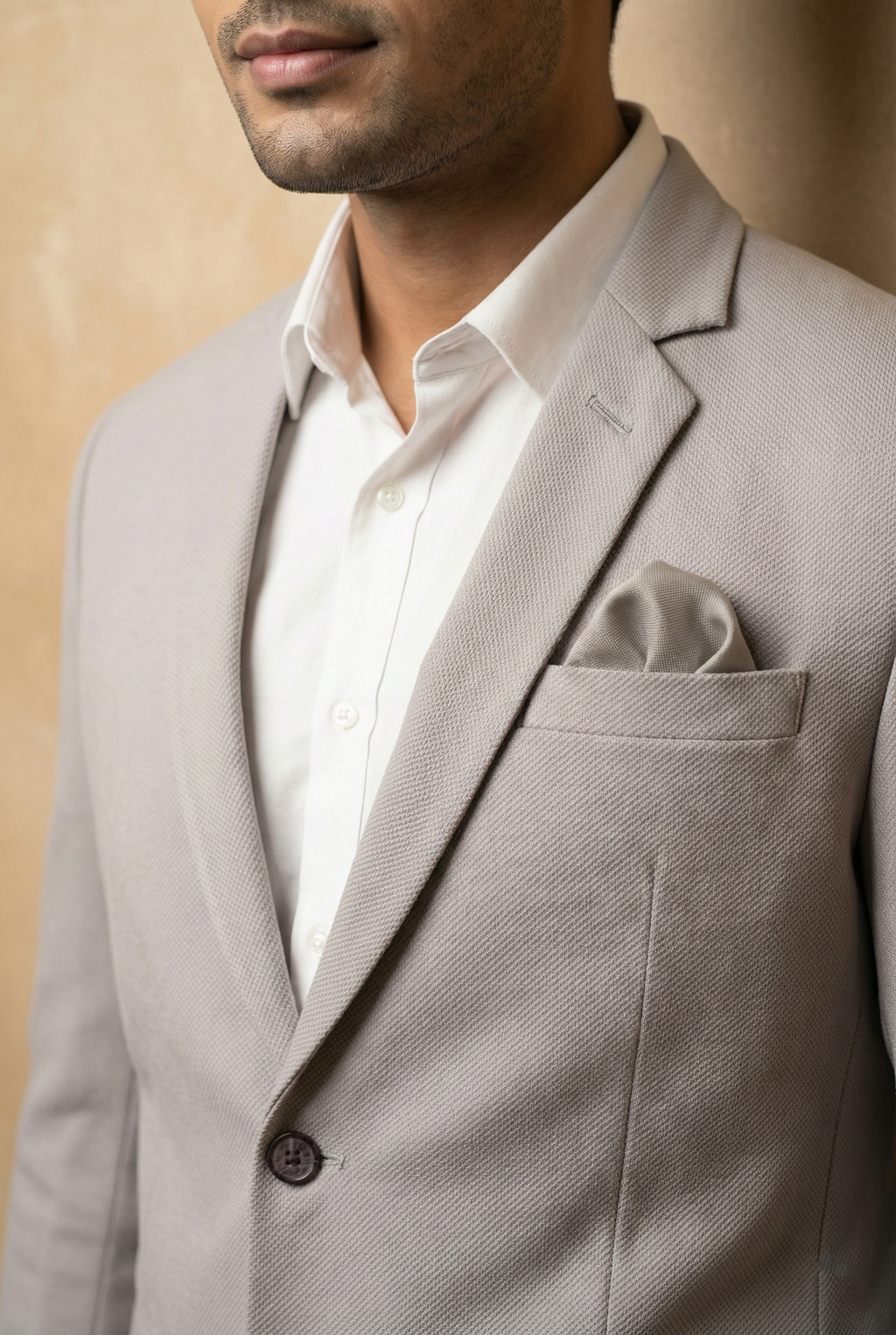 Men Solid Single Breasted Formal Blazer