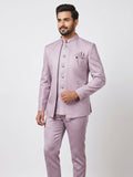 Elegant Lilac Jacquard Indo-Western Suit Set