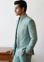 Triangle | Tailored fit Men’s Jacquard Jodhpuri 3 Piece | Premium Polyester Blend