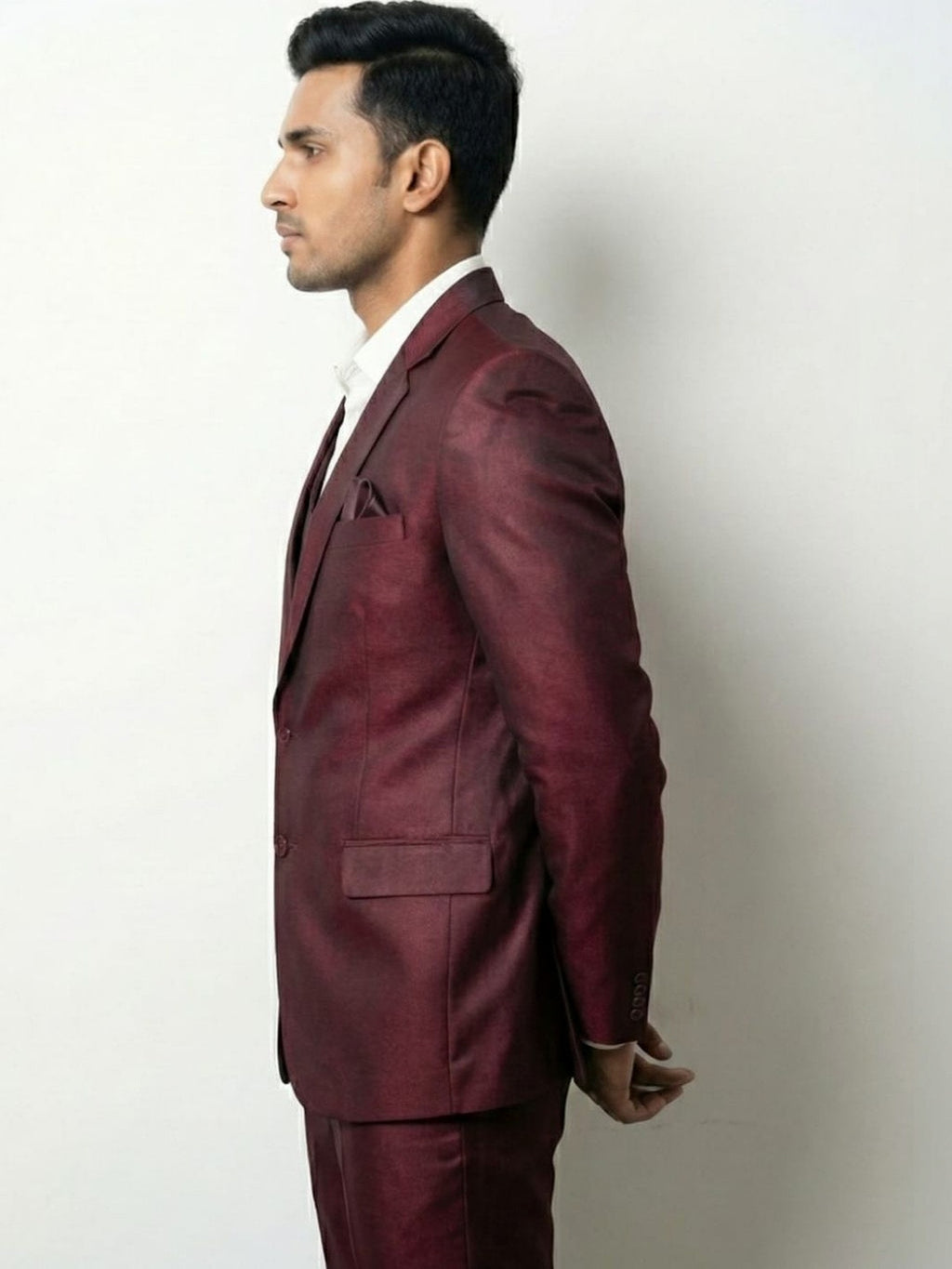 The Monaco Bespoke Burgundy Two-Piece Suit