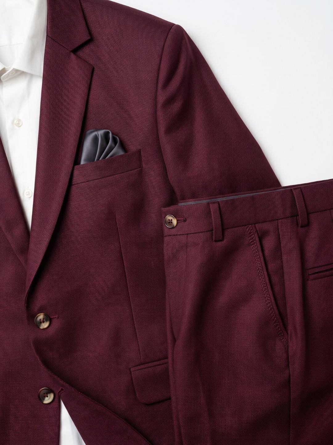 The Monaco Bespoke Burgundy Two-Piece Suit