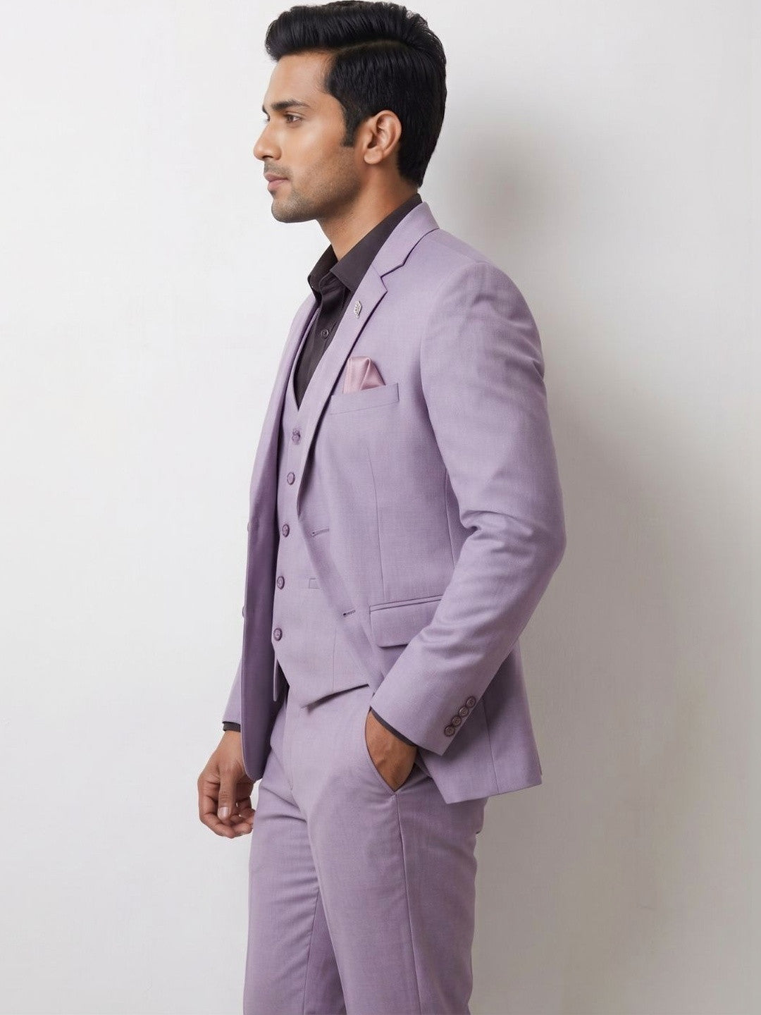 Modern Lavender Three-Piece Suit