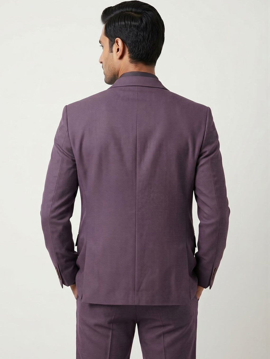 Premium Aubergine Three-Piece Suit