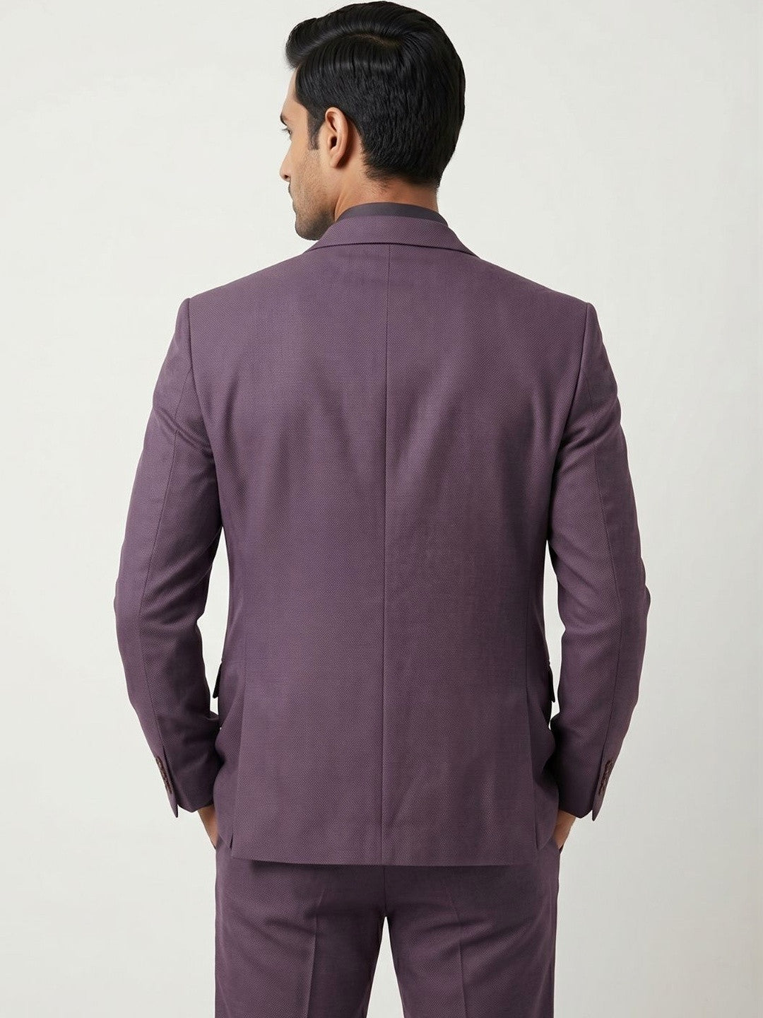 Premium Aubergine Three-Piece Suit