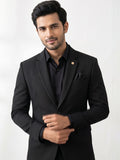 The Midnight Onyx Textured Blazer