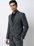 Premium Charcoal Check Tailored Blazer