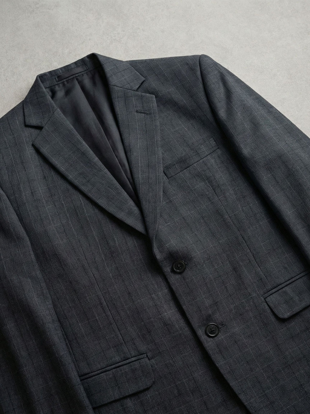 Premium Charcoal Check Tailored Blazer