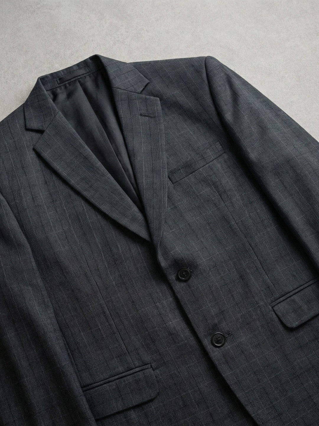 Premium Charcoal Check Tailored Blazer