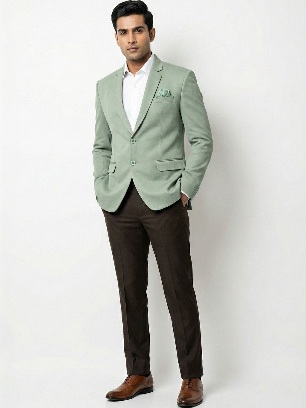 Premium Sage Green Tailored Blazer
