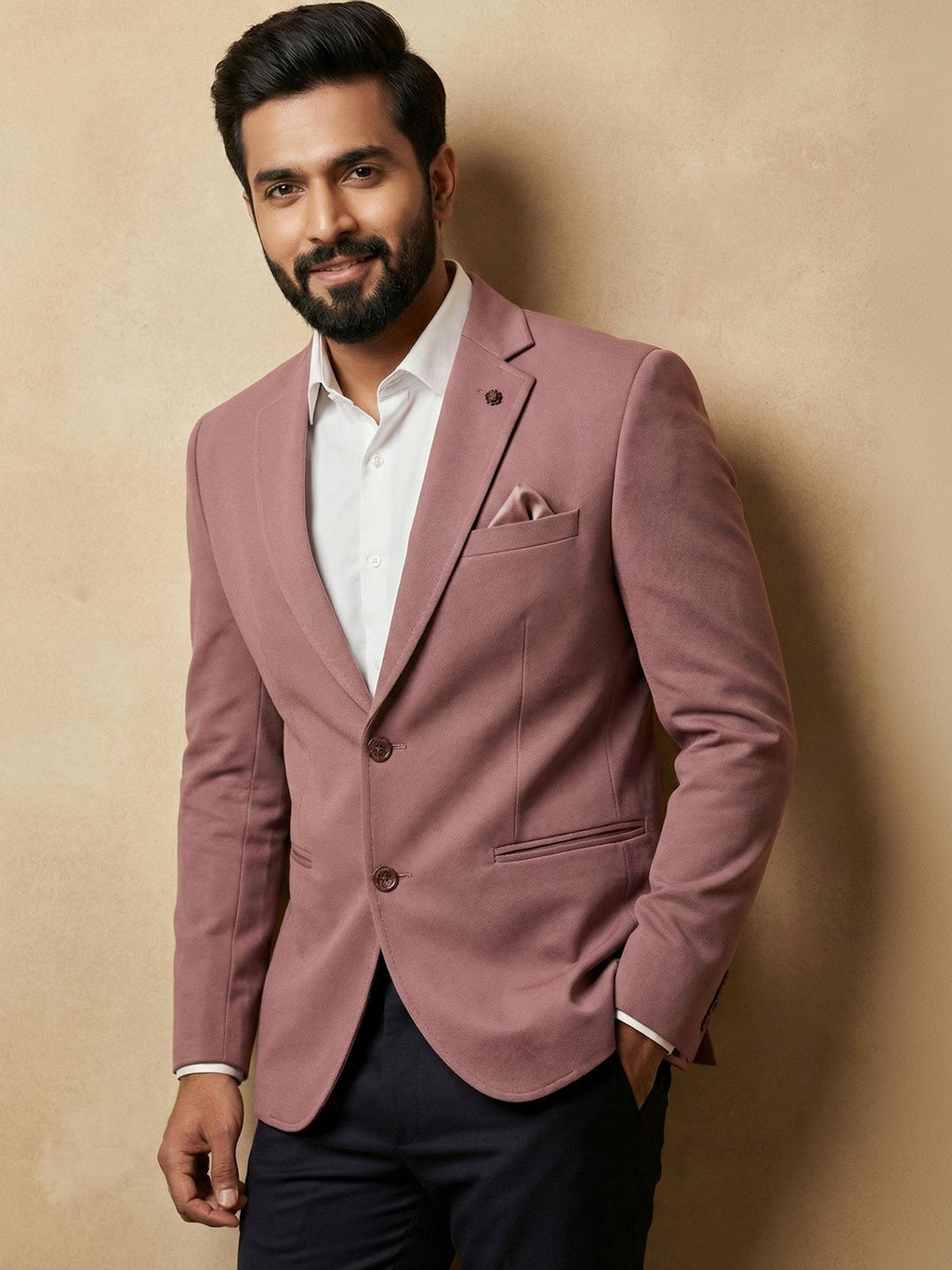 Modern Dusty Rose Tailored Blazer | Premium Menswear