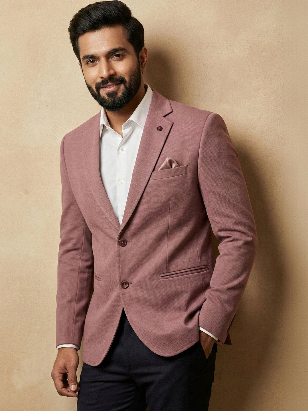 Modern Dusty Rose Tailored Blazer | Premium Menswear