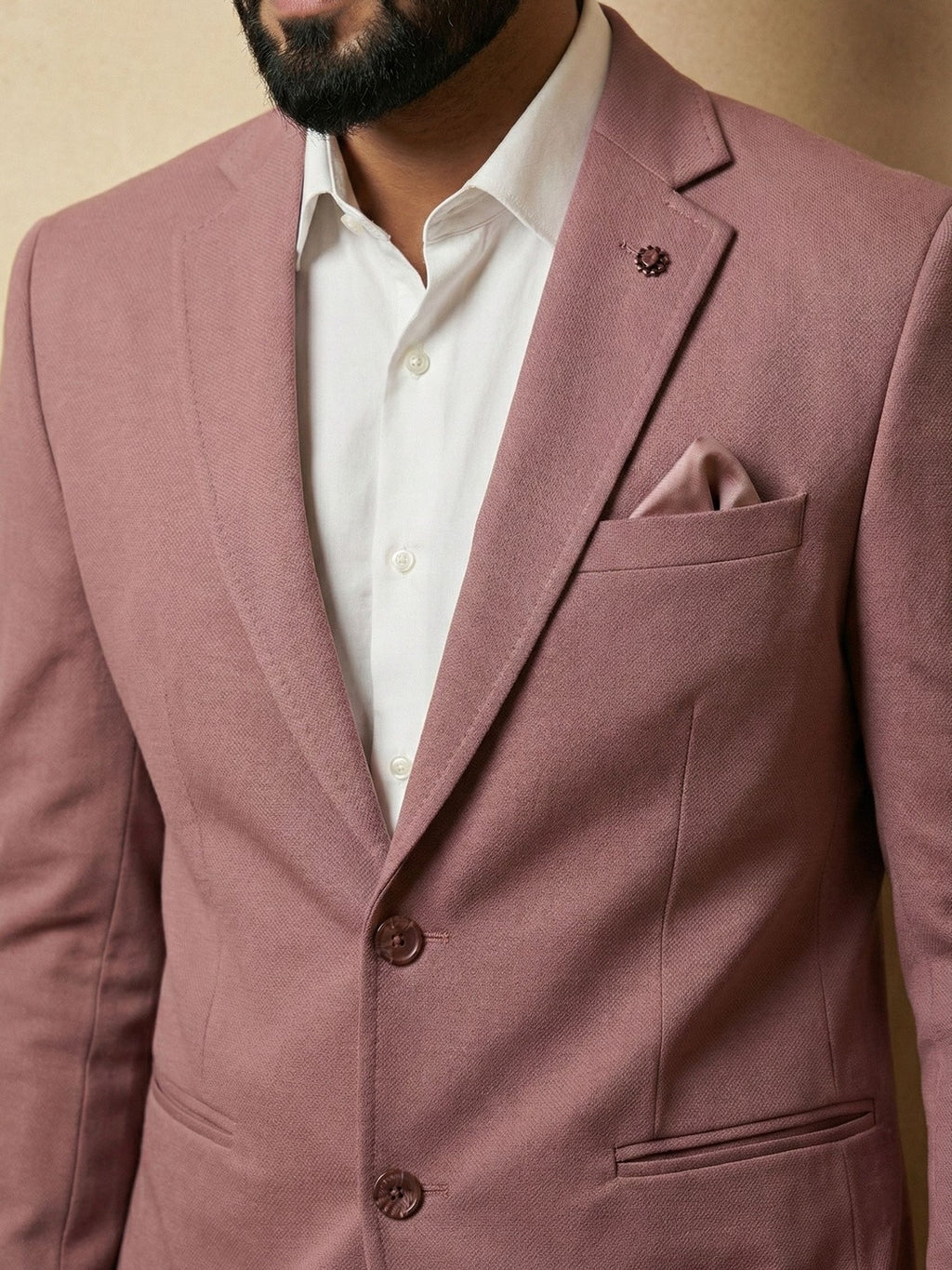 Modern Dusty Rose Tailored Blazer | Premium Menswear