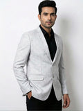 Modern Light Grey Textured Blazer
