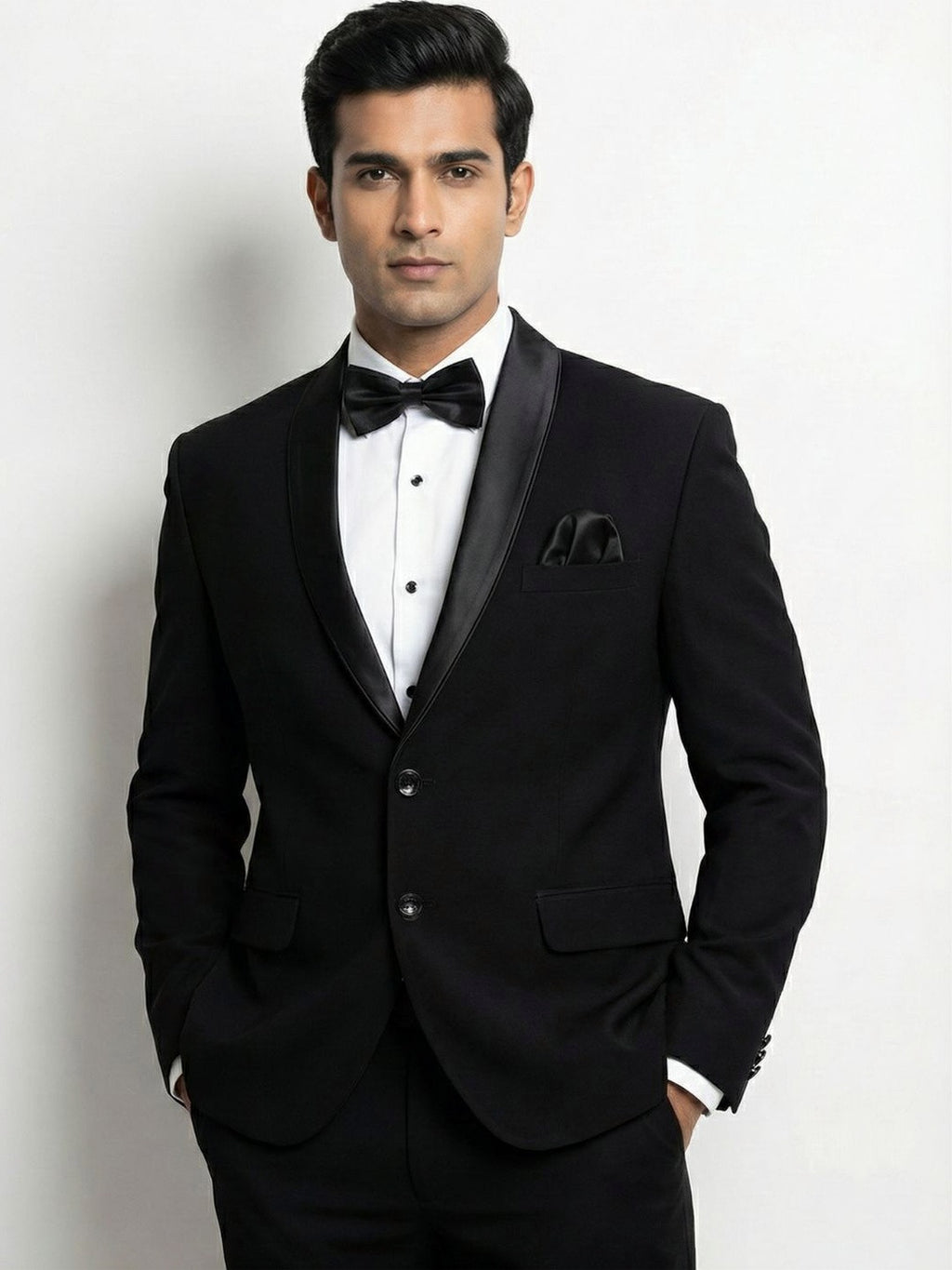 The Classic Onyx Tuxedo with Satin Shawl Lapel