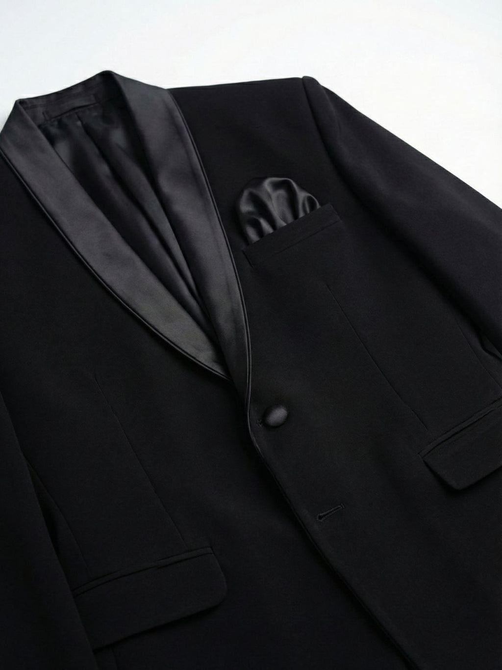 The Classic Onyx Tuxedo with Satin Shawl Lapel