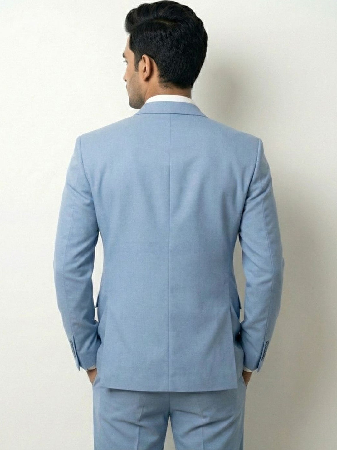 Men's Tailored Light Blue Two-Piece Suit
