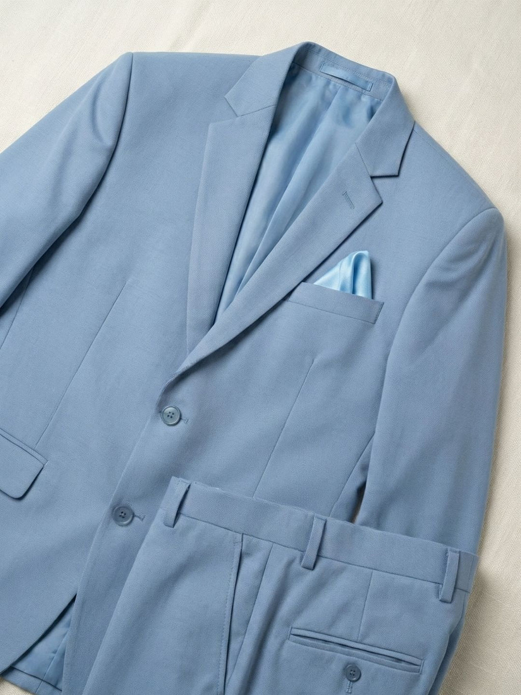 Men's Tailored Light Blue Two-Piece Suit