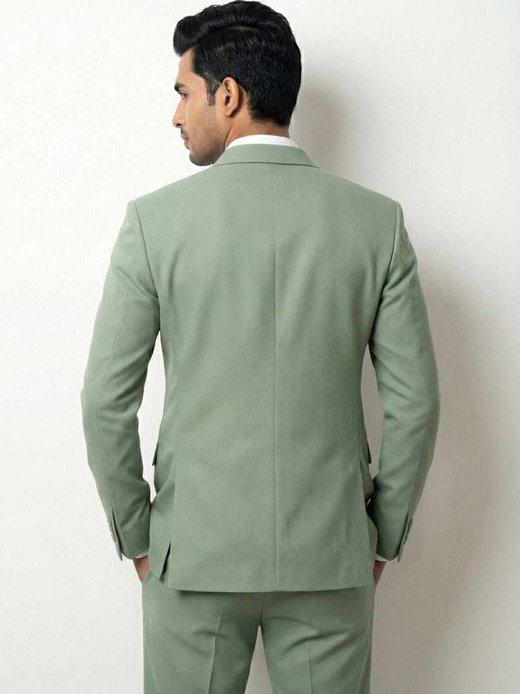 Modern Sage Green Tailored Two-Piece Suit