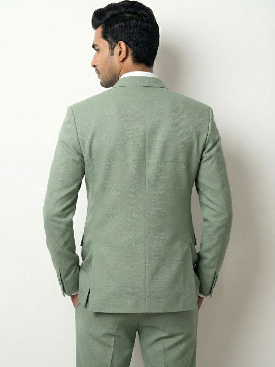 Modern Sage Green Tailored Two-Piece Suit