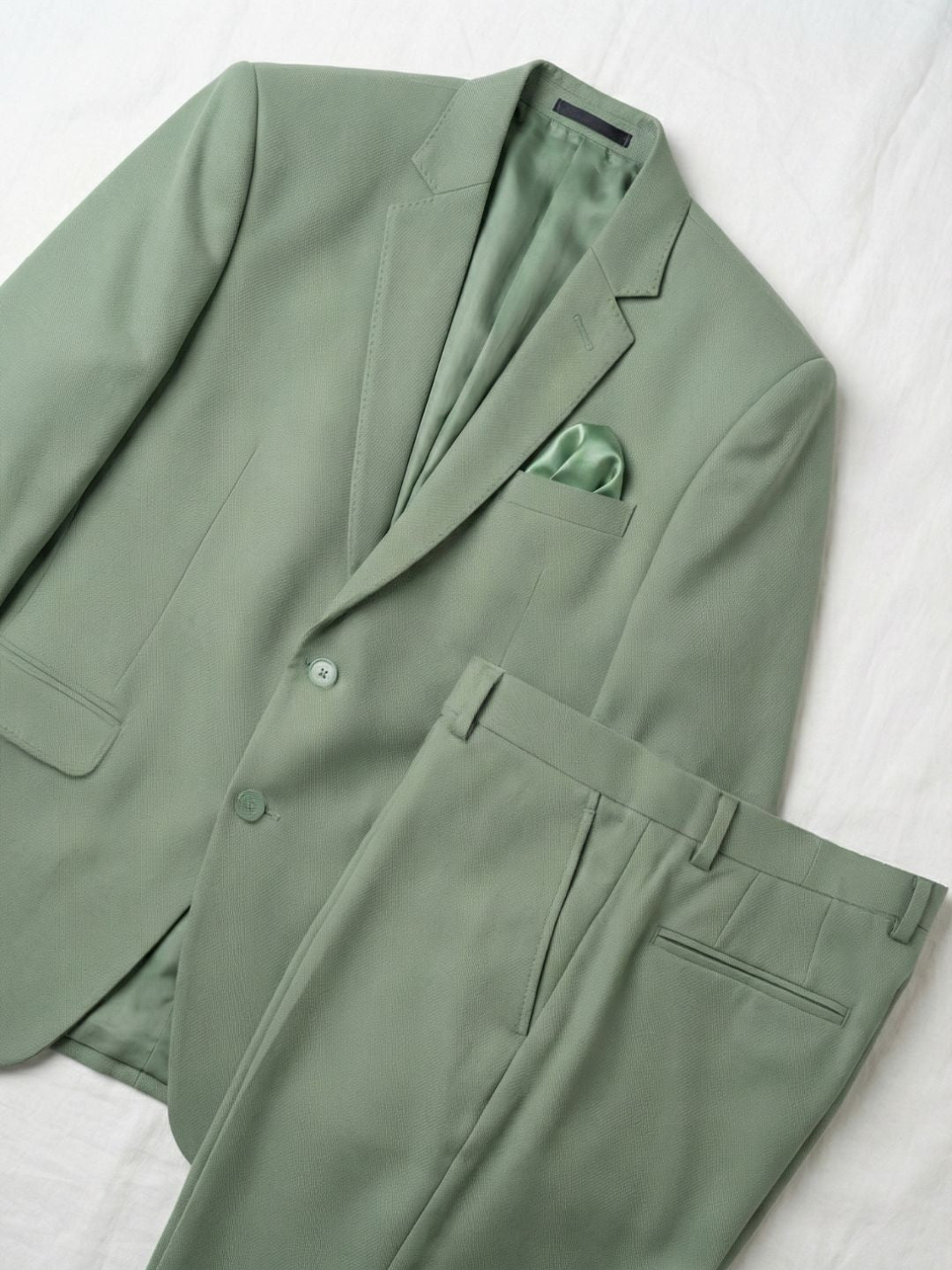 Modern Sage Green Tailored Two-Piece Suit