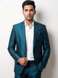 The Luminous Deep Teal Tailored Suit