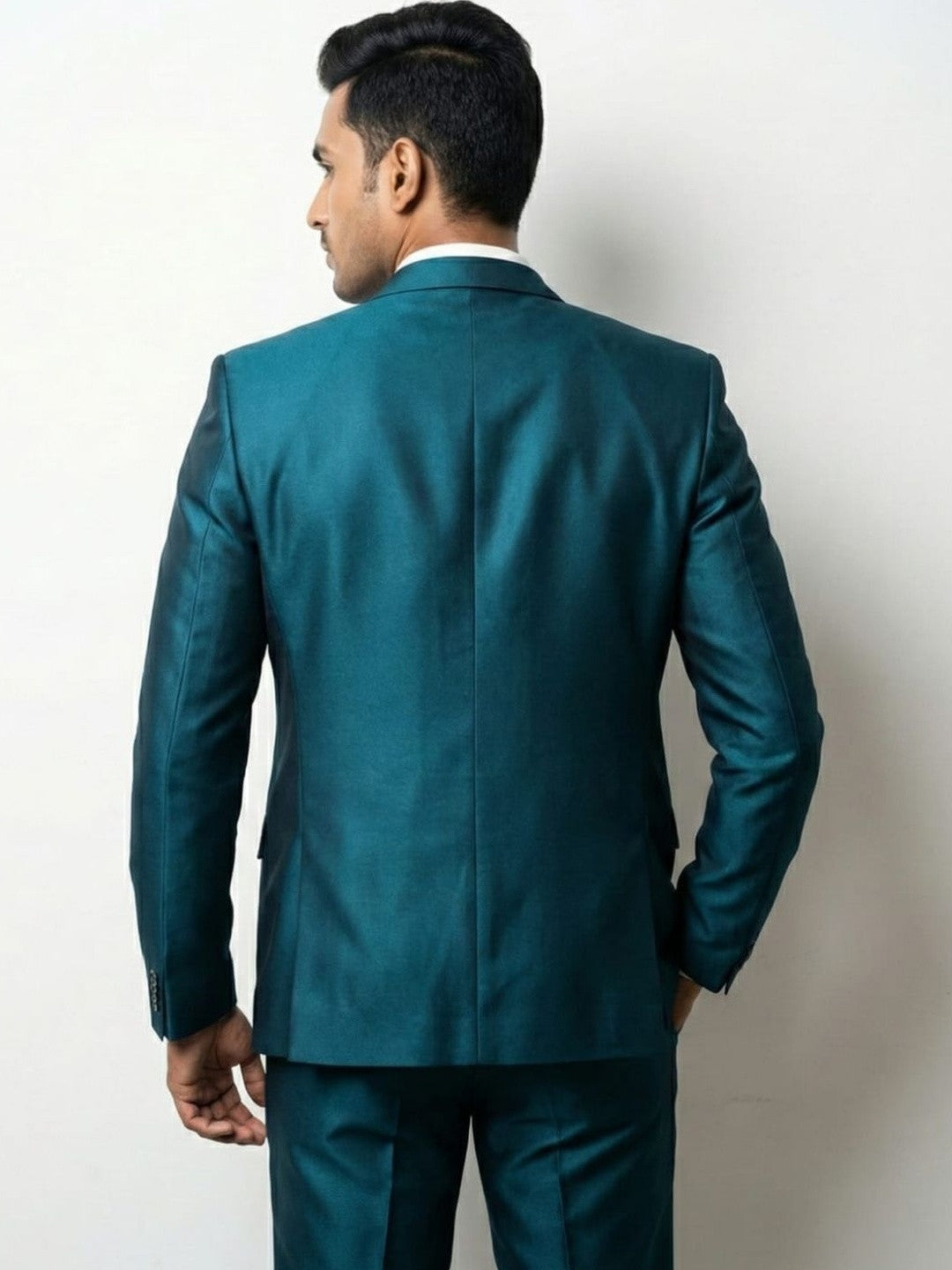 The Luminous Deep Teal Tailored Suit